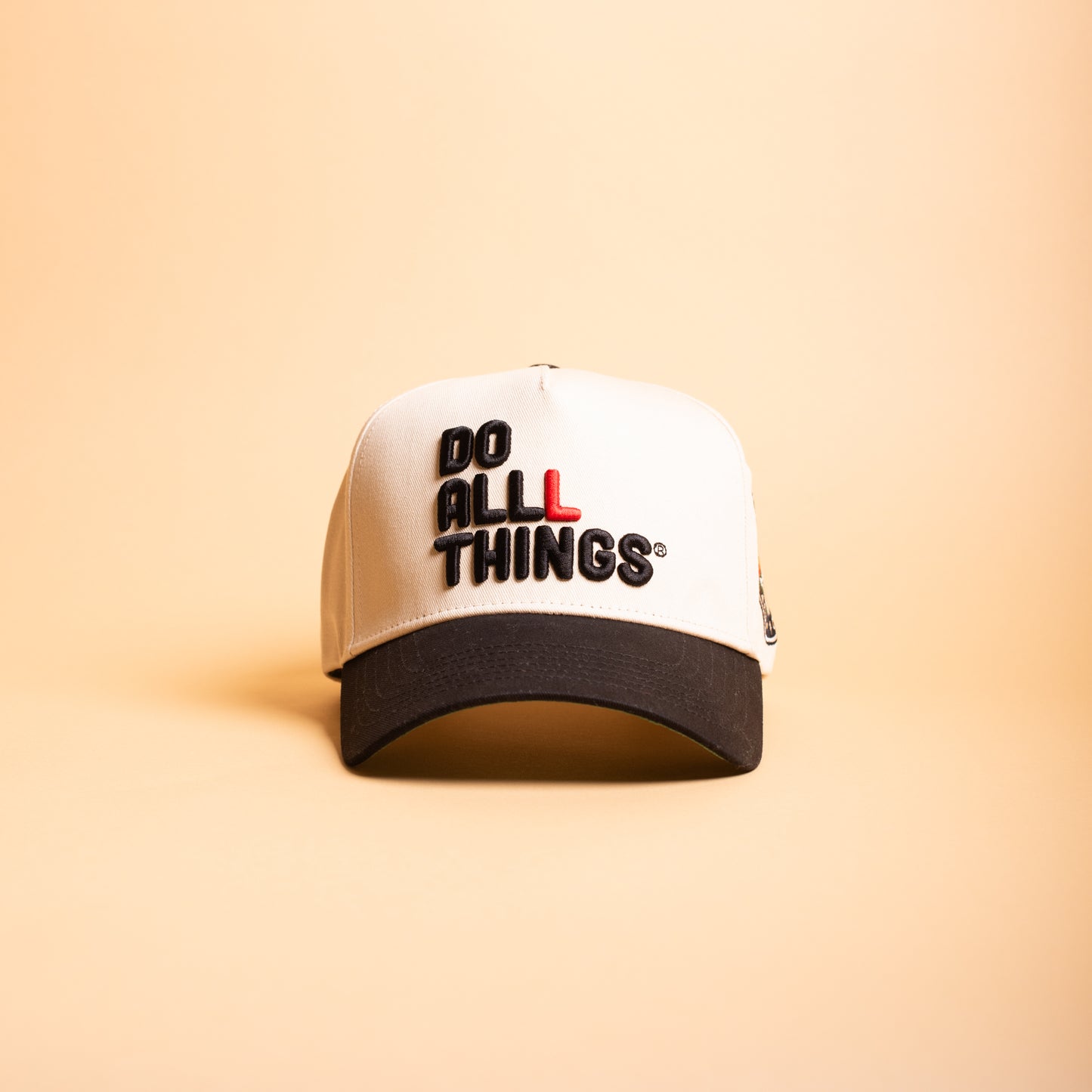 DO ALLL THINGS - DO ALLL THINGS SNAPBACK - SNAPBACK - TAN SNAPBACK - OFF WHITE SNAPBACK - DO ALL THINGS - DO ALL THINGS SNAPBACK - HATS - MENS HAT - STREETWEAR - FAITH BASED BRAND - FAITH BASED SNAPBACK - BASEBALL CAP - HAT FOR SNEAKERS - CAP - ADJUSTABLE HAT - SUEDE CAP - BLACK BRIM HAT - BLACK BRIM CAP