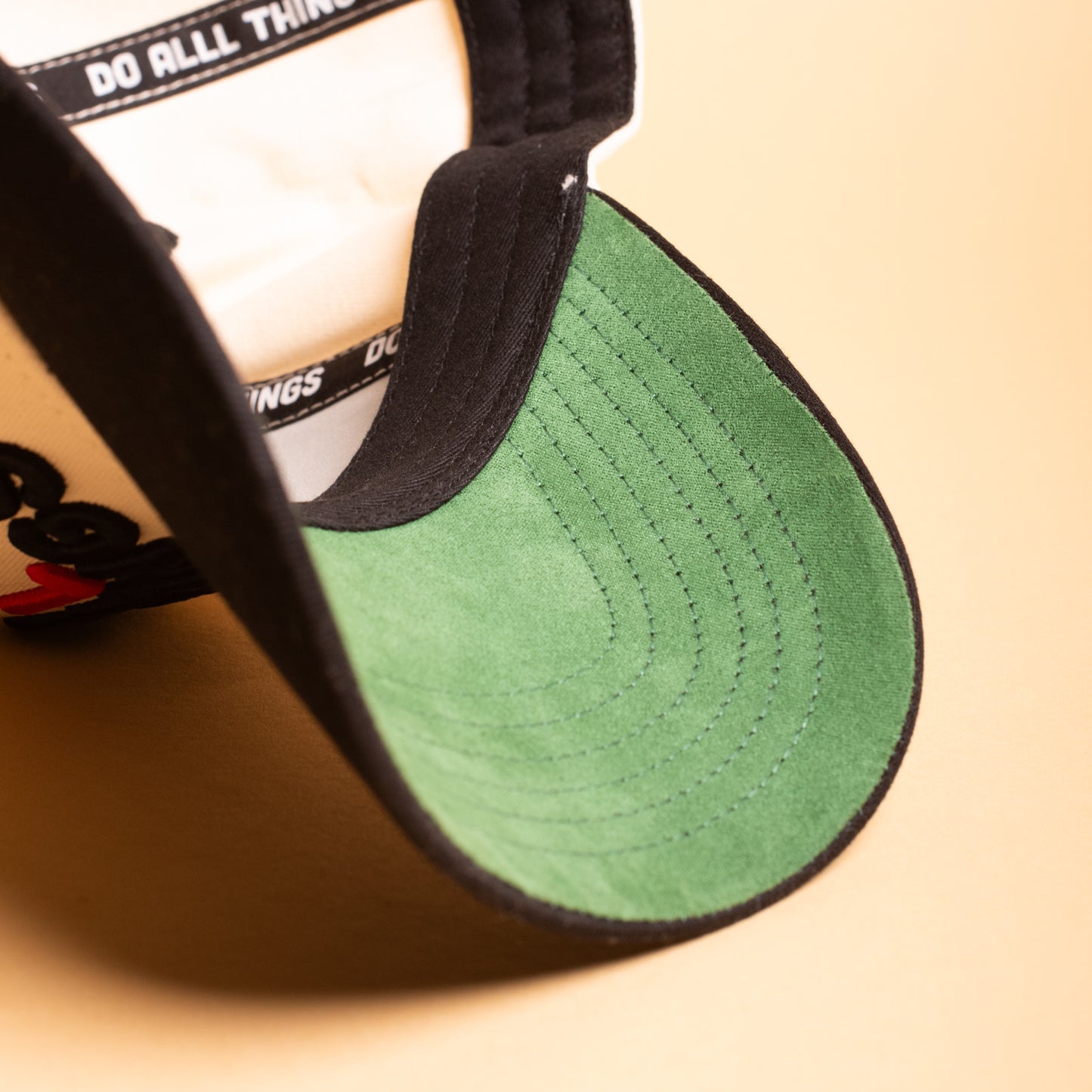 DO ALLL THINGS - DO ALLL THINGS SNAPBACK - SNAPBACK - TAN SNAPBACK - OFF WHITE SNAPBACK - DO ALL THINGS - DO ALL THINGS SNAPBACK - HATS - MENS HAT - STREETWEAR - FAITH BASED BRAND - FAITH BASED SNAPBACK - BASEBALL CAP - HAT FOR SNEAKERS - CAP - ADJUSTABLE HAT - SUEDE CAP - BLACK BRIM HAT - BLACK BRIM CAP